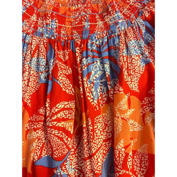 Red Carter Red Floral Swim Cover Up Dress Tunic Size 4 - Picture 7 of 7